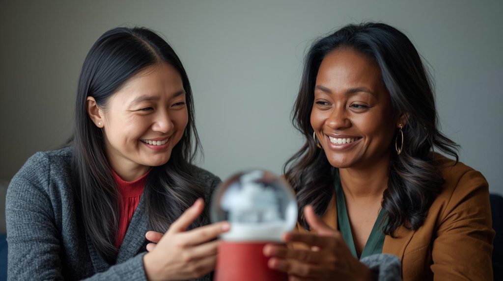 Therapist woman snowglobe